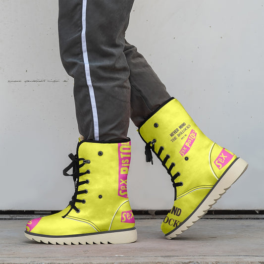 Sex pistols Cotton-pad Fur Lining Boots