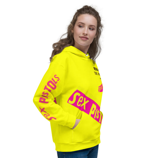 Unisex Hoodie sex pistols, yellow, punk
