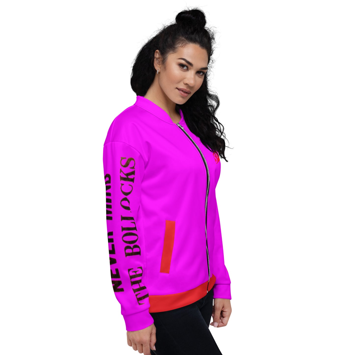 Unisex Bomber Jacket sex pistols pink