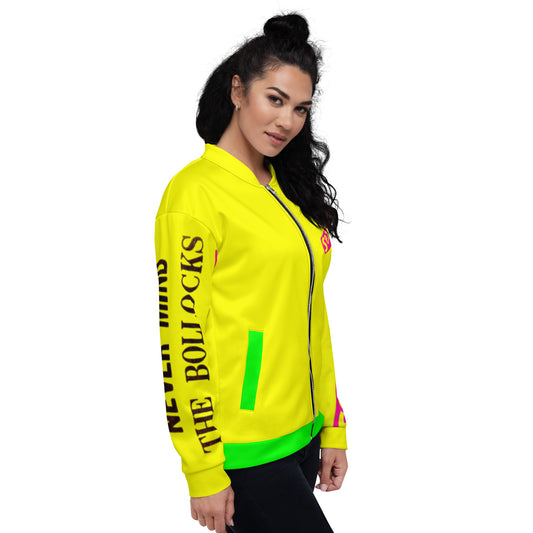 Unisex Bomber sex pistols Jacket yellow green pockets