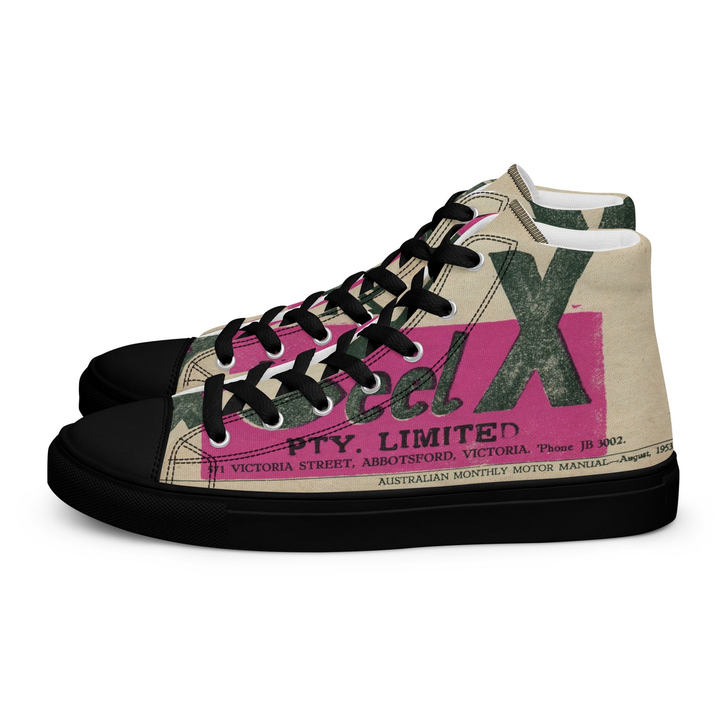 Men’s high top canvas shoes