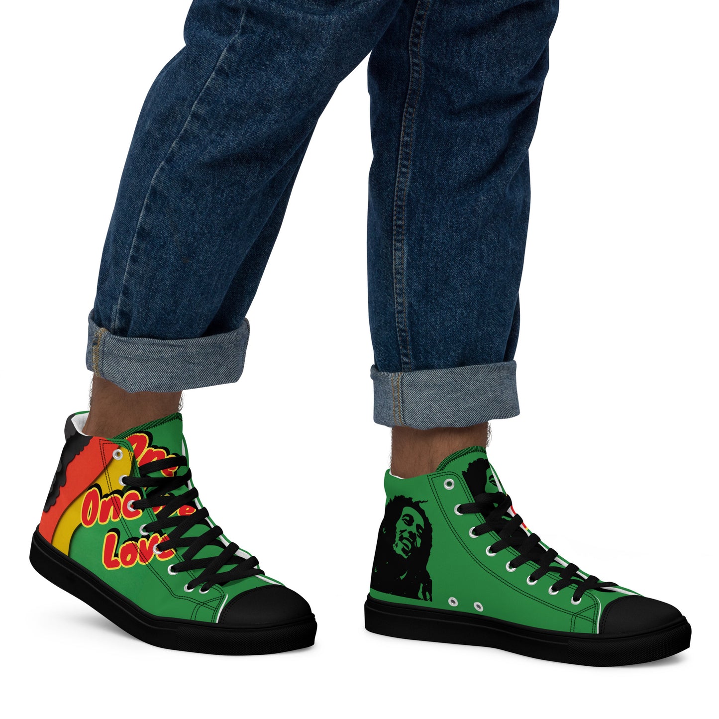 Bob marley, Men’s high-top, canvas shoes, Men’s trainers, music,