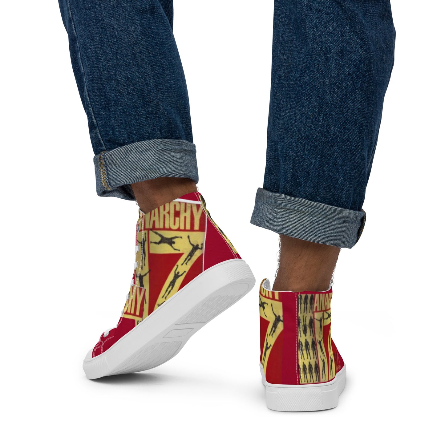 Anarchy 17, Men’s high top canvas shoes, music,