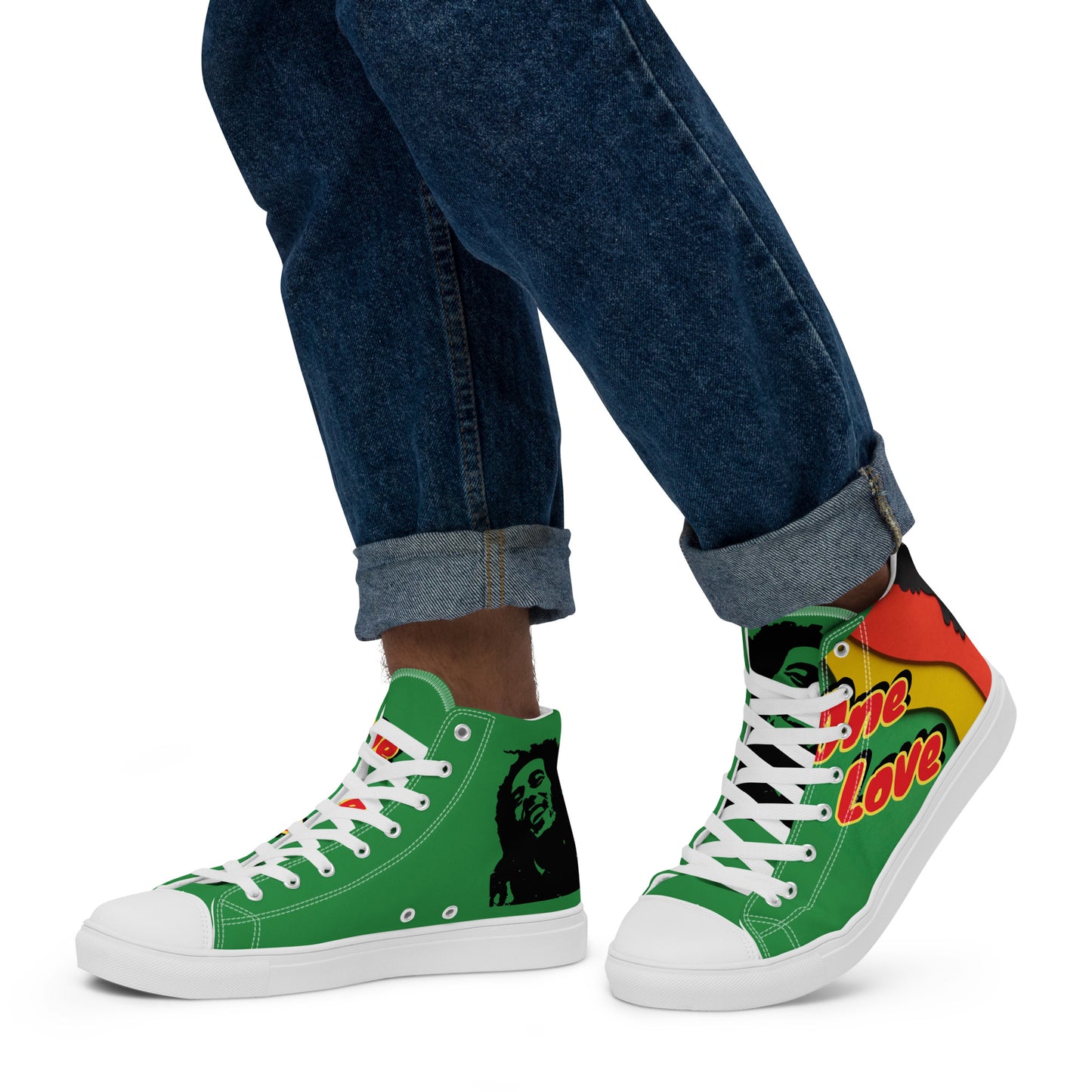 Bob marley, Men’s high-top, canvas shoes, Men’s trainers, music,