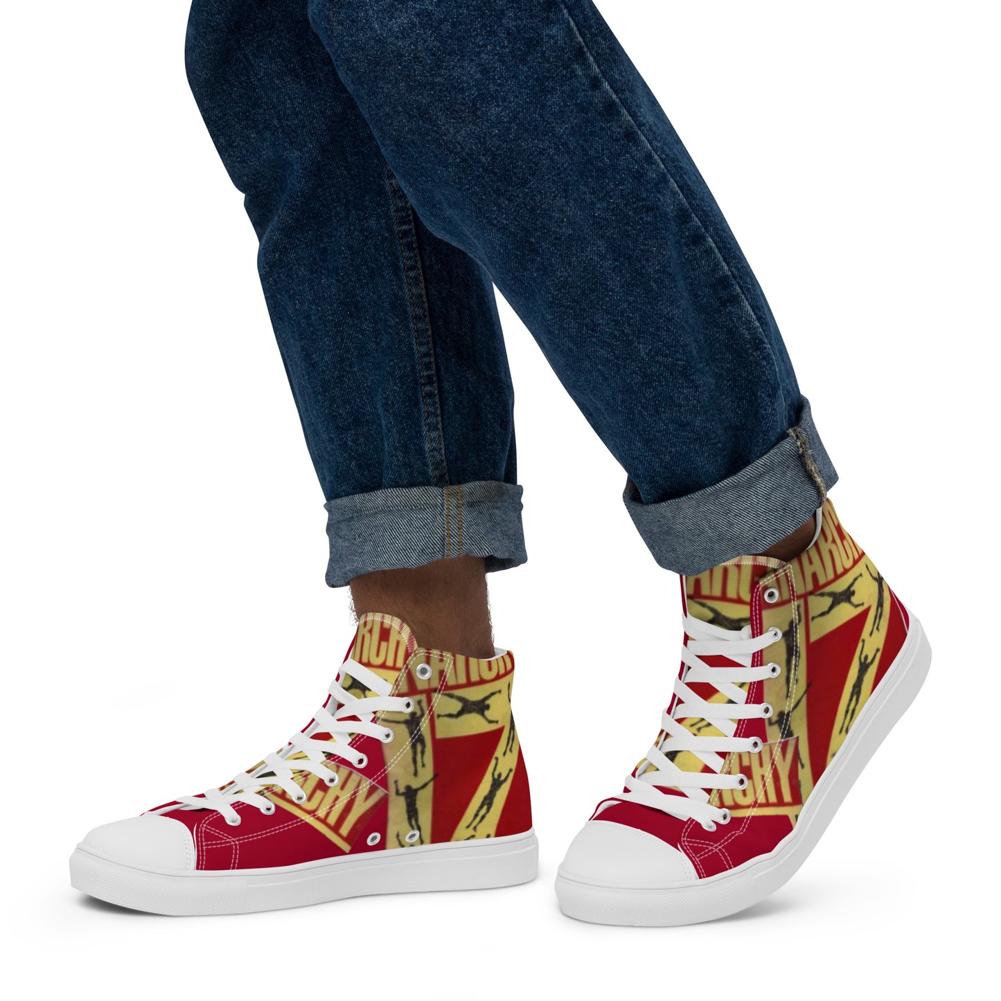 Anarchy 17, Men’s high top canvas shoes, music,