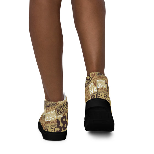 Women’s high top canvas shoes, Women’s trainers,