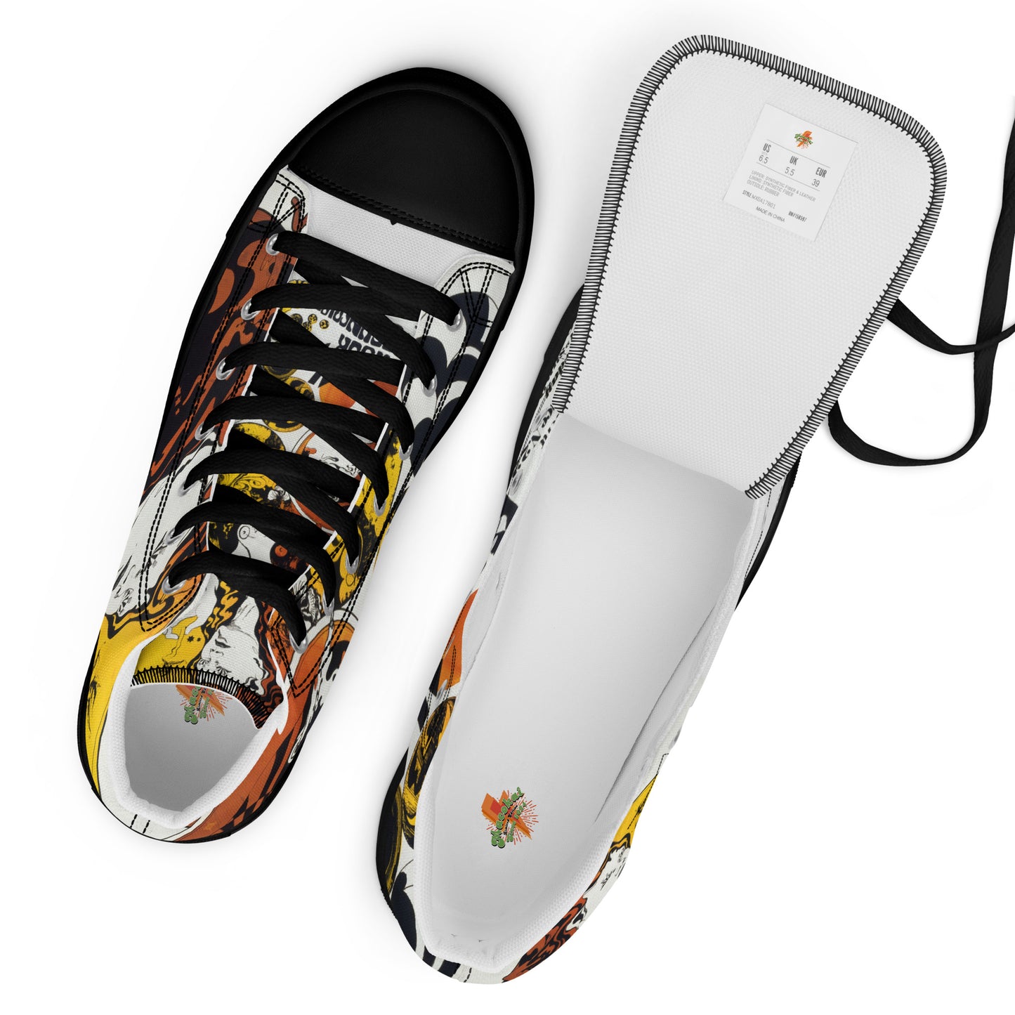 Women’s high top canvas shoes, Women’s trainers, music,