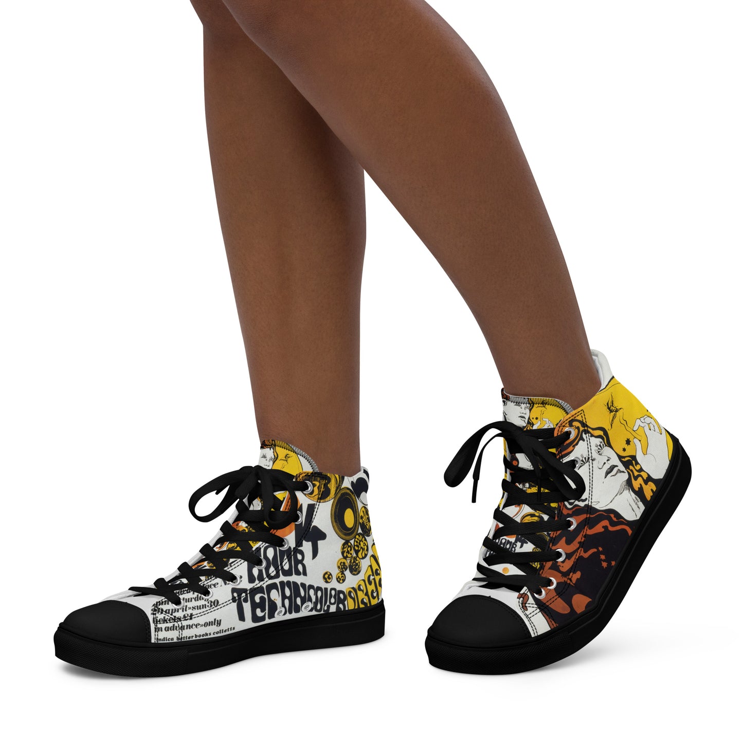 Women’s high top canvas shoes, Women’s trainers, music,