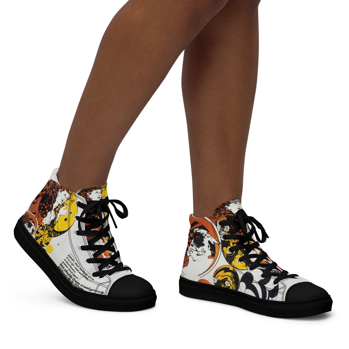 Women’s high top canvas shoes, Women’s trainers, music,