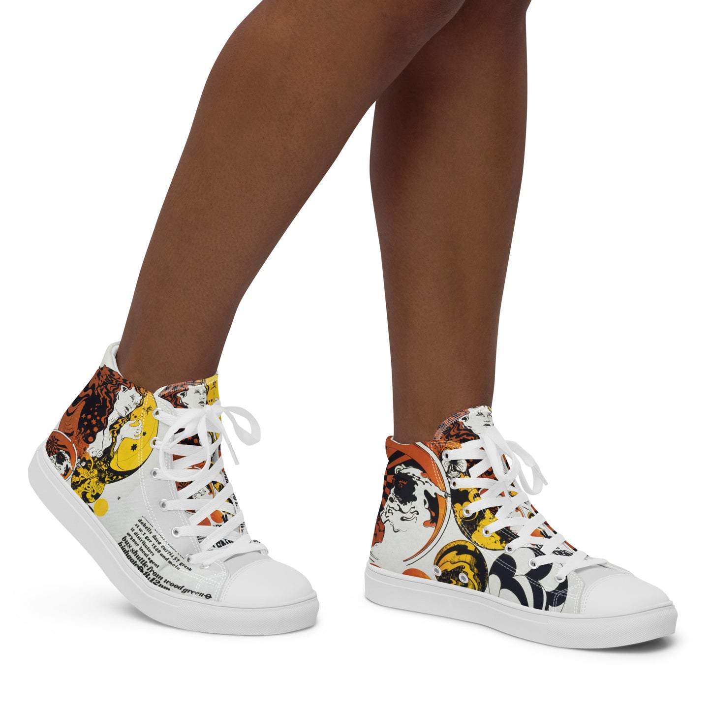 Women’s high top canvas shoes, Women’s trainers, music,
