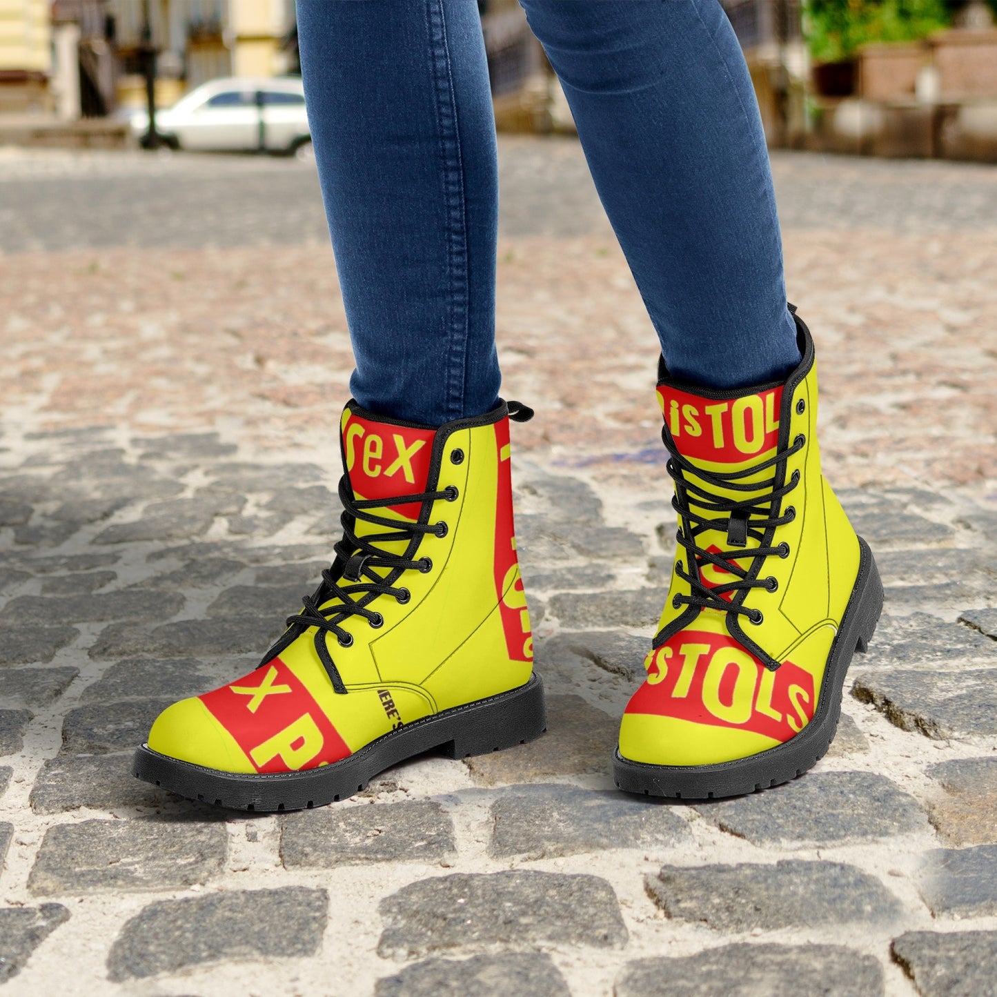 Sex pistols leather boots