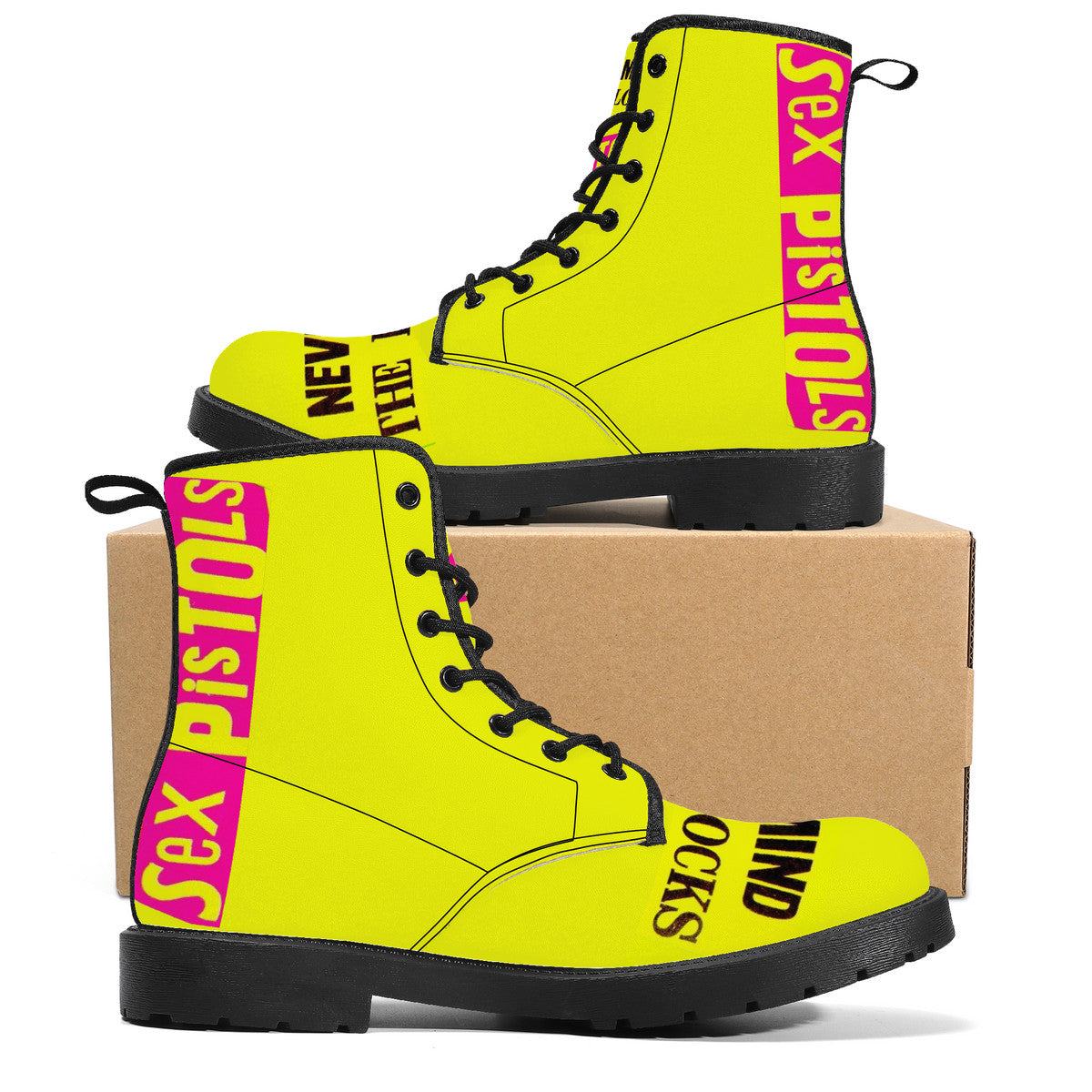 Sex pistols D41 Synthetic Leather Boots