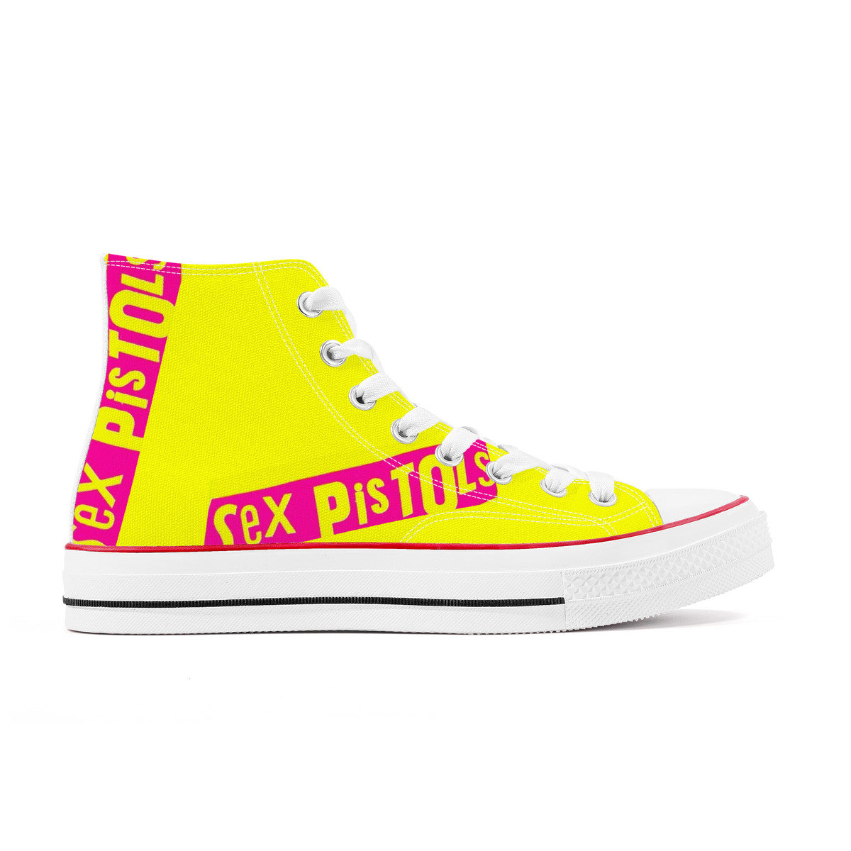 Sex pistols D70 High Top Canvas Shoes - White
