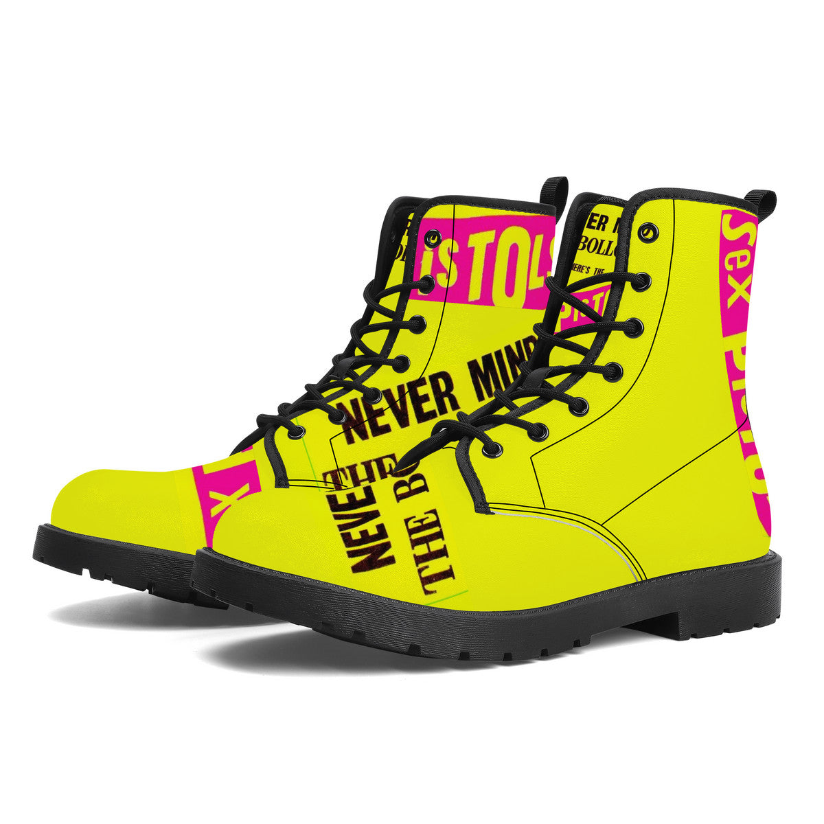 Sex pistols D41 Synthetic Leather Boots