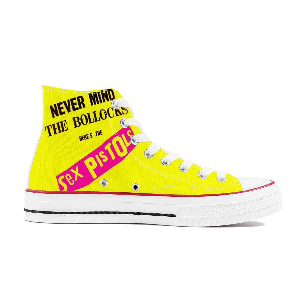 Sex pistols D70 High Top Canvas Shoes - White