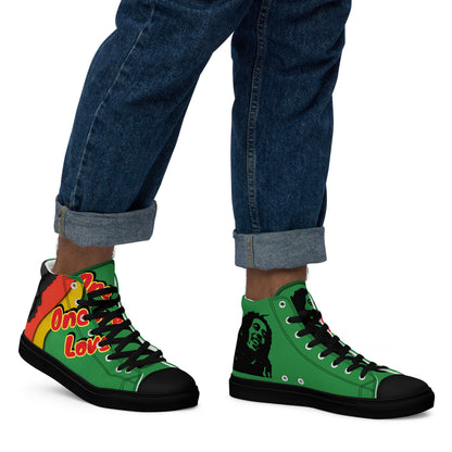 Bob marley, Men’s high-top, canvas shoes, Men’s trainers, music,