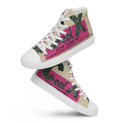 Men’s high top canvas shoes