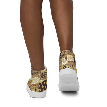 Women’s high top canvas shoes, Women’s trainers,